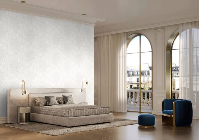 Zambaiti Vinylbehang Z34940 - Elie Saab 2 - Modern Wit - 106cm x 10.0m