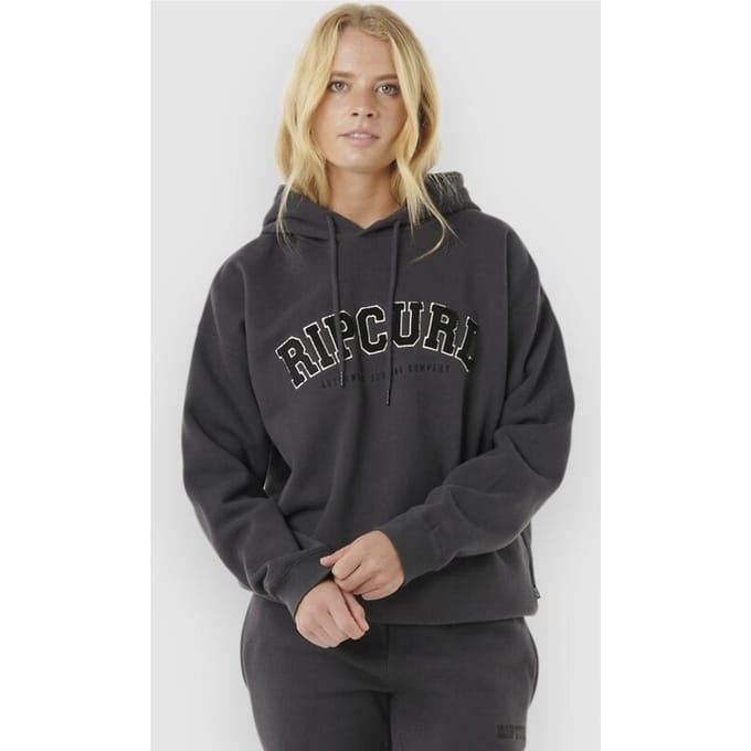 Rip Curl Varsity Hoodie - Washed Black