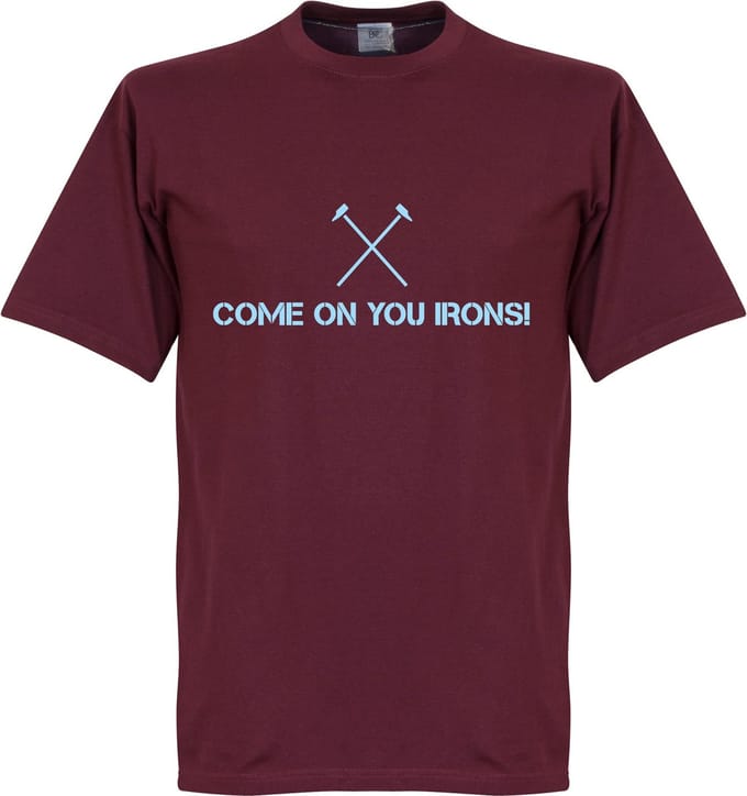 Come On You Irons T-shirt - Bordeaux Rood - XXL