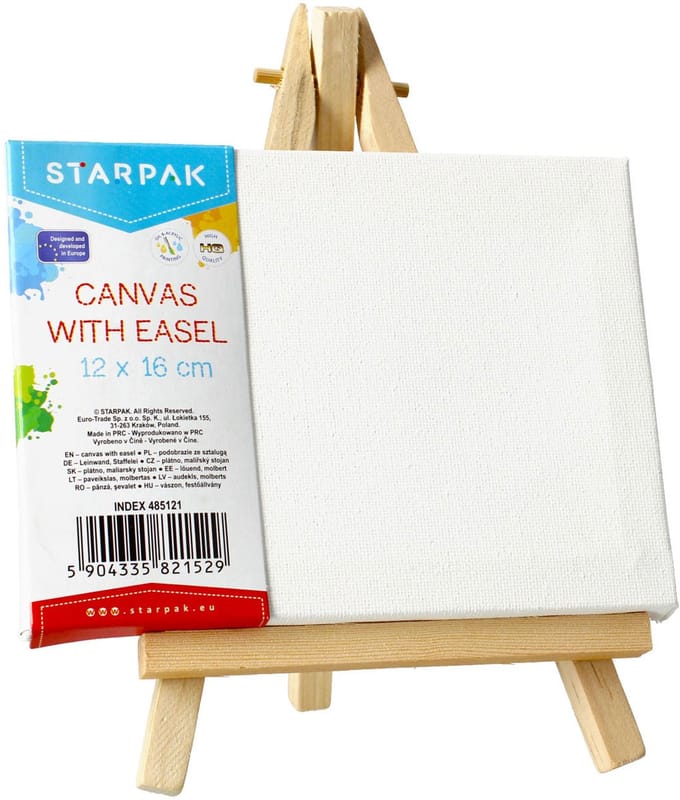 Canvas met Ezel, 12x16cm