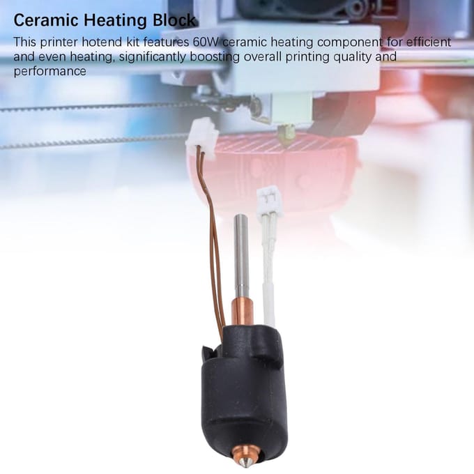 Kit Bloc Chauffant Céramique 0.4MM Buse Intégrée Haut Débit Hot End pour Imprimantes 3D K1C K1 Maximum gray