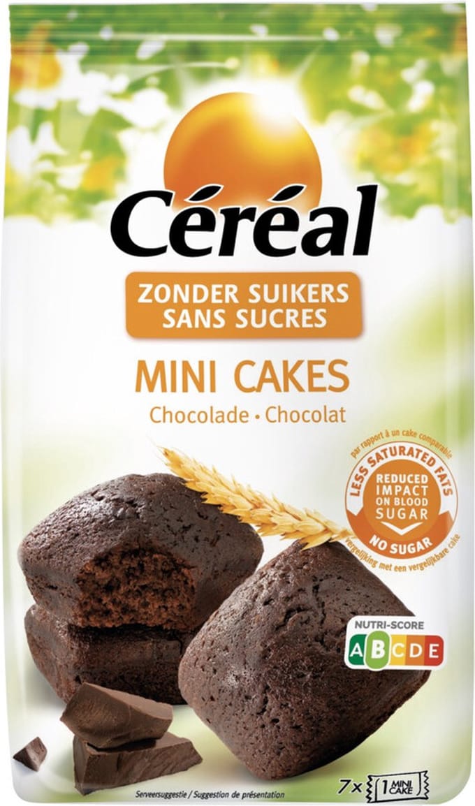 Céréal Mini Cakes Chocolade - 3 x 196 gr - Voordeelverpakking