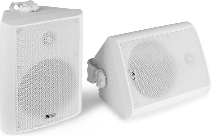 Speakerset, geschikt voor buiten - Power Dynamics BC65V witte speakerset voor 100V systemen en 8 Ohm - 150W