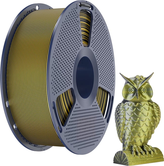 SUNLU PLA+ Silk Dual Color Zwart Goud Filament 1,75mm – 1kg