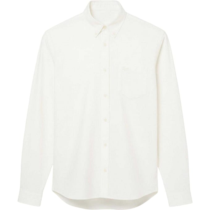 Lacoste Heren Katoenen Jersey Regular Shirt (Crème)