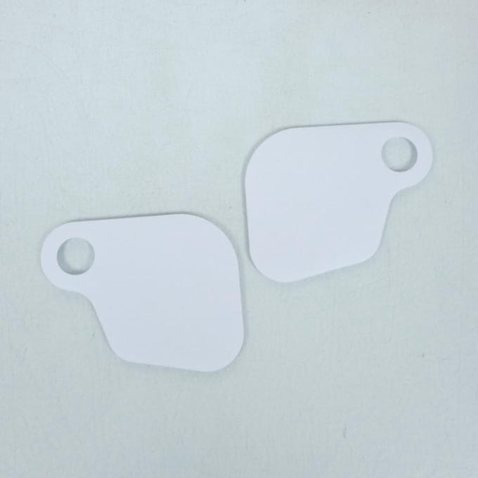 Paar antislip tankgripstickers wit R&G voor motor Triumph 800 Tiger