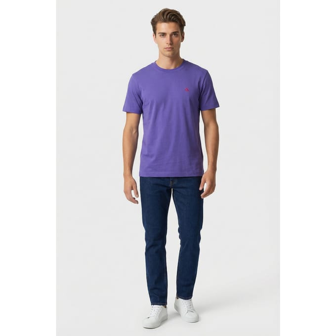 Calvin Klein Ss Easy Monogram Tee Purple Opulence Taglia: XXL | Magliette basic Outlet | Uomo | Viola