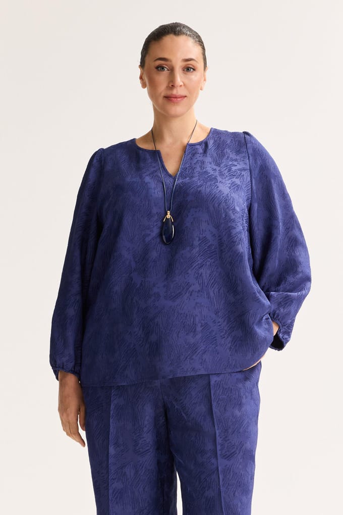 Ton-sur-ton Jacquardblouse