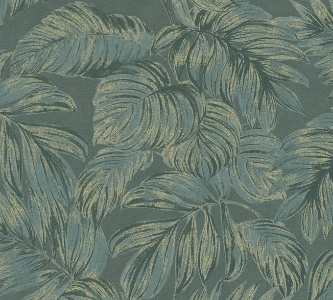 BLADEREN BEHANG | Botanisch - Groen Goud - A.S. Création Casual Living