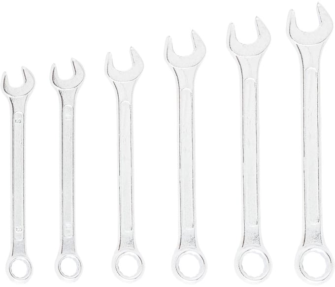 Top Tools - Ringsleutelset - 6 Stuks - 8-17 mm - Chroom-vanadiumstaal
