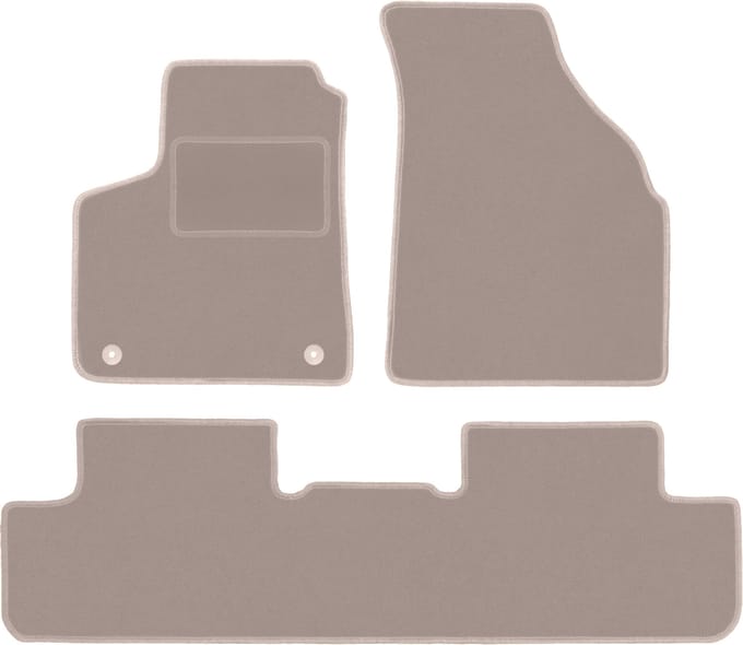 Beige velours vloermatten voor: Chevrolet Tacuma minivan (2000-2011)