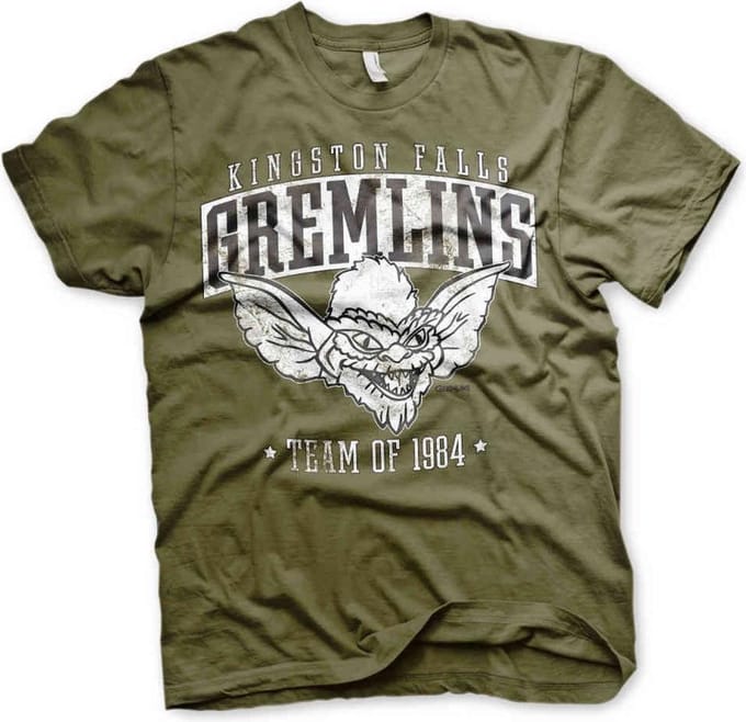 Gremlins Heren Tshirt -M- Team Kingston Falls Gremlins Of 1984 Groen