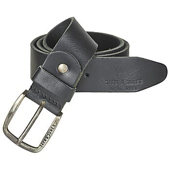 Jack & Jones JacPaul Riem Zwart Leer Zilveren Gesp - 85