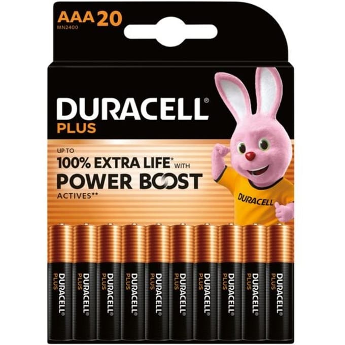 Duracell Plus Power Boost AAA batterij (potlood) Alkaline 1.5 V 20 stuk(s)