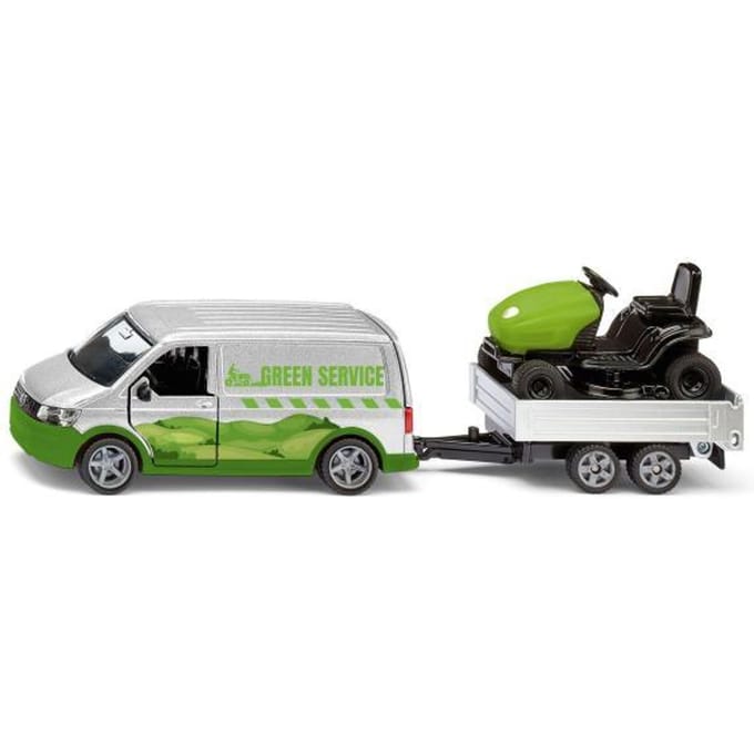 Siku 2005, VW T6 met Lawn Tractor, schaal 1:50; metaal/kunststof