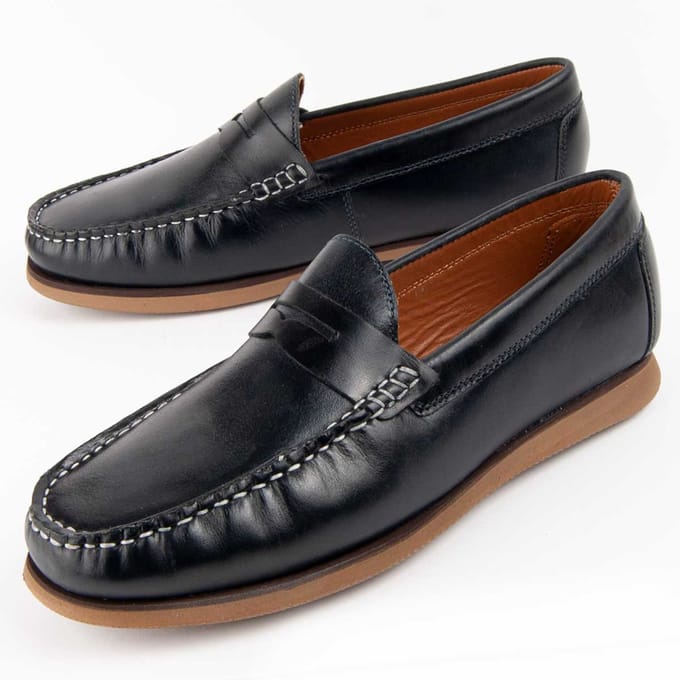 Purapiel Mocassin Mocca7 Blauw