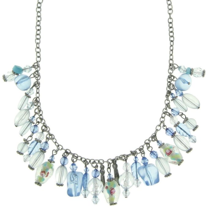 Behave - Schakelketting met diverse kralen 42 cm - Nikkelvrij - Mode-accessoire
