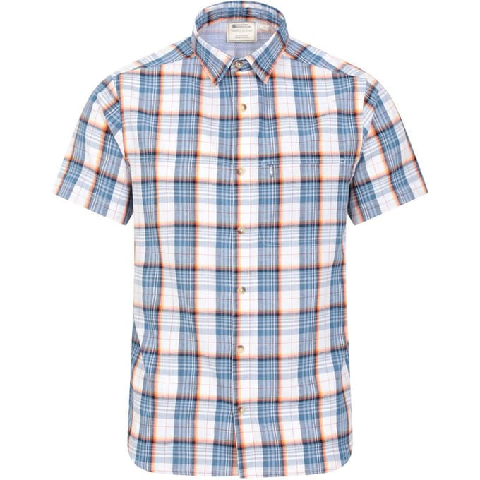Mountain Warehouse Katoenen herenoverhemd (Helder Blauw)