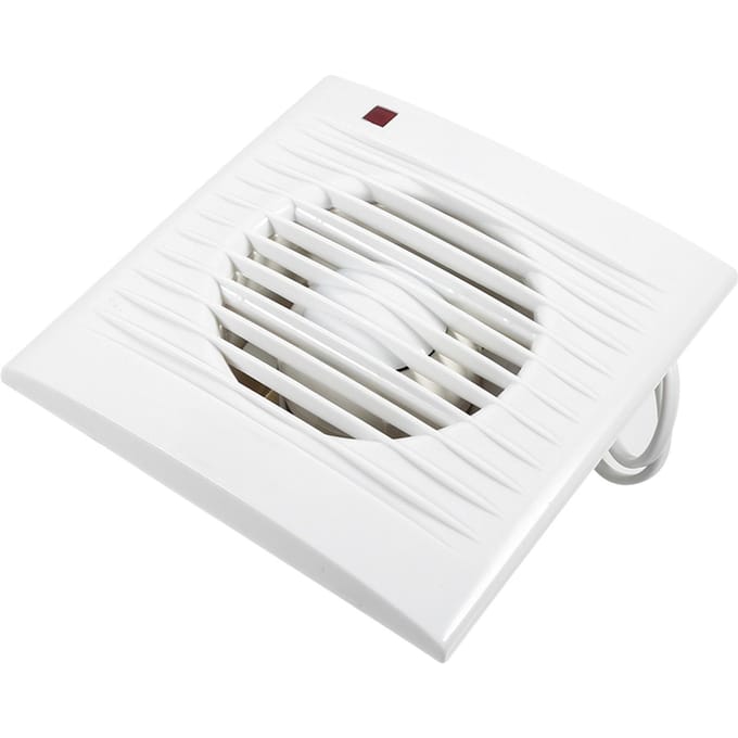 Ventilerende Afzuigventilator Voor Badkamer Toilet Keuken Raam Wandmontage 220V 4 wit