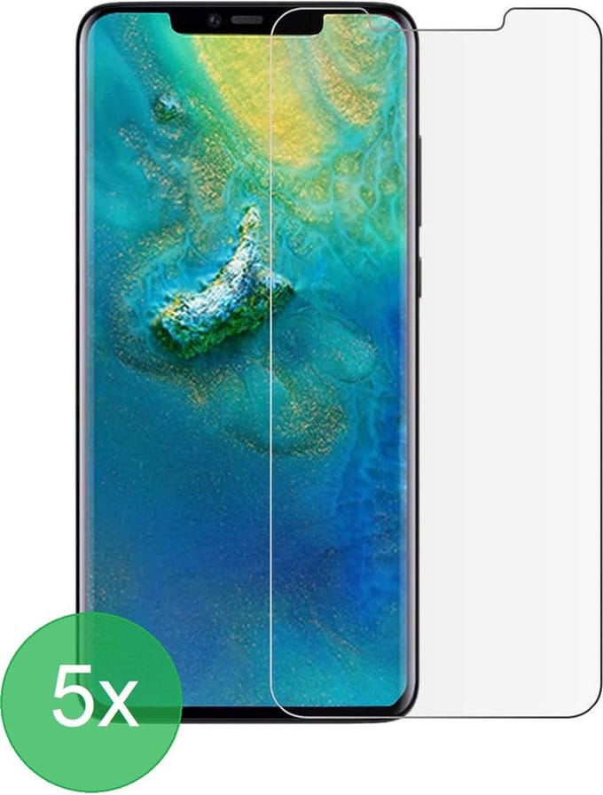 Geschikt Voor: Huawei Mate 20 Pro Screenprotector 5x - screen protector - glas - bescherm - beschermglas - ZT Accessoires