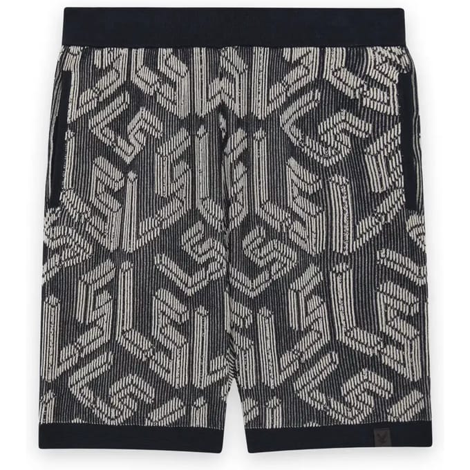 Korte ribgebreide trui met embleem Lyle & Scott