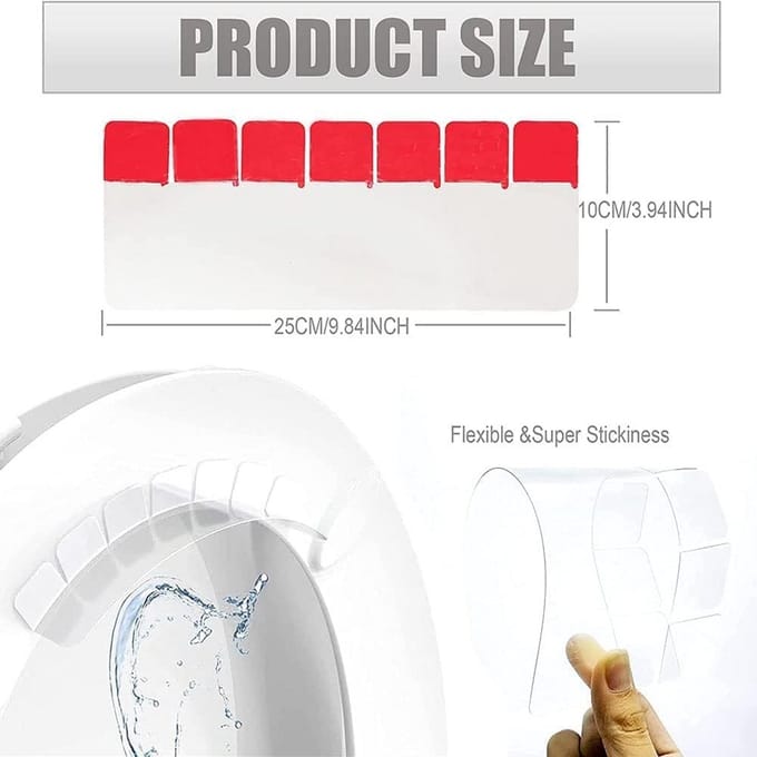 Toilet Spatscherm - Plasbeschermer - Zindelijkheidstraining - Spatwaterdicht Ontwerp - 4 Sets - Transparant
