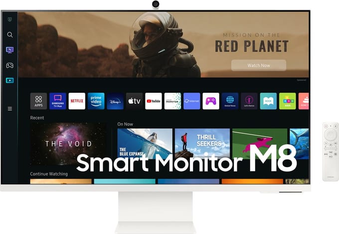 Samsung M8 LS32BM801UU - 4K Smart Monitor - Webcam - USB-C 65w -  32 inch - Wit