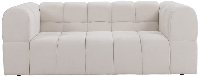 Vente-unique Tweezitsbank in getextureerde stof - Beige RIMALO