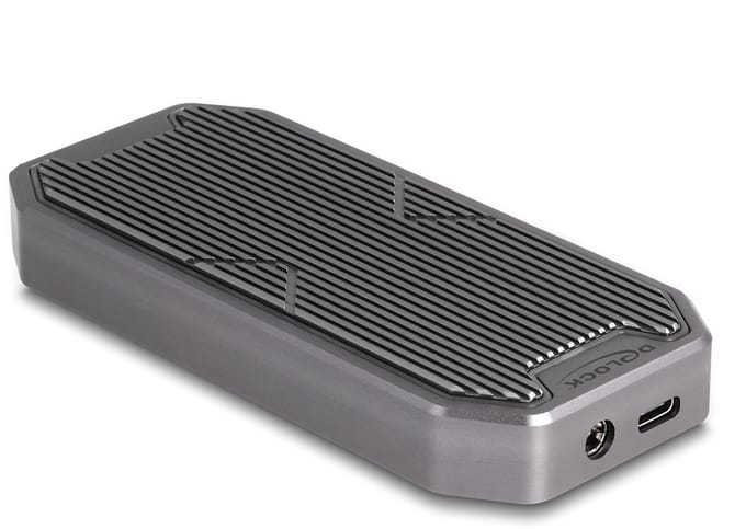 Delock External Gaming Enclosure for M.2 NVMe PCIe SSD with SuperSpeed USB 20 Gbps (USB 3.2 Gen 2x2) USB Type-C™ female and RGB LED illumination