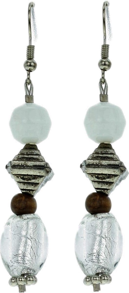 Behave - Oorhangers - Neutraal met kralen - Boho stijl - Casual chic