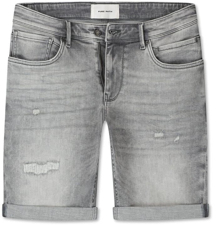 Pure Path The Steve Skinny Fit Shorts Denim Light Grey (W1473 - 85)