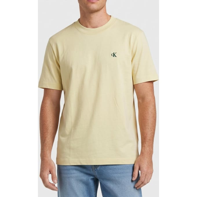 Calvin Klein Ss Easy Monogram Tee Lime Spritz Taglia: XL | Magliette basic Outlet | Uomo | Verde