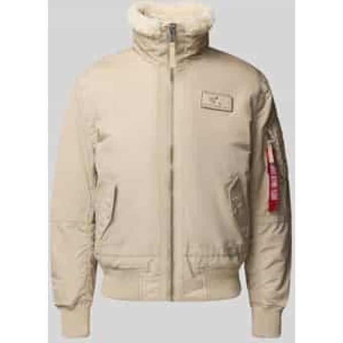 Bomberjack met ritssluiting en labelpatch