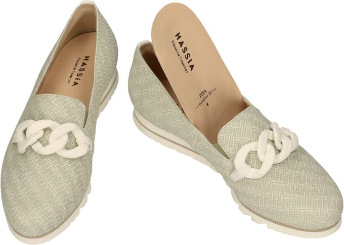 Hassia -Dames - groen licht - ballerina's & mocassins - maat 40
