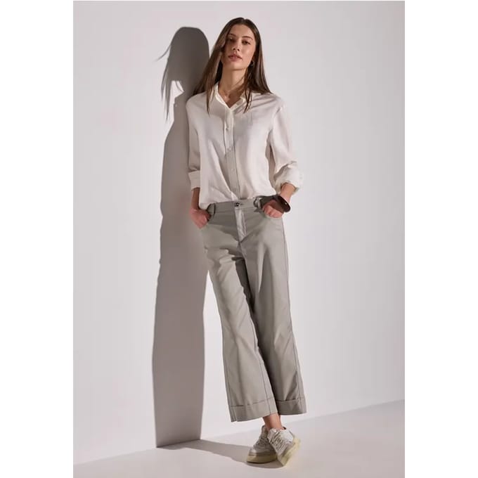 Twill broek met rechte pijpen