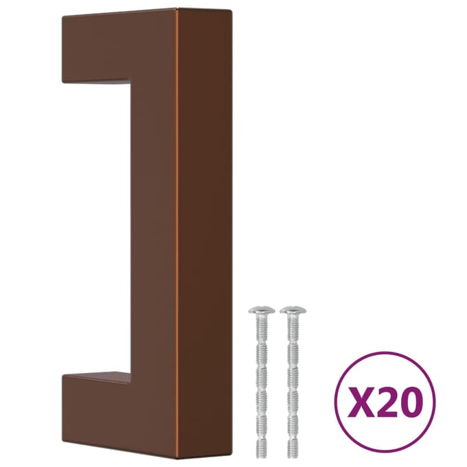 vidaXL - Handvatten - 20 - st - 64 - mm - roestvrij - staal - bronskleurig
