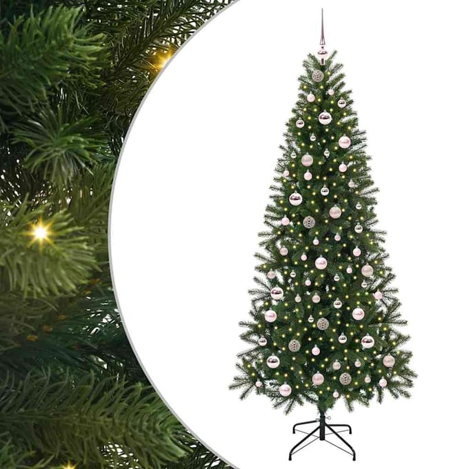 vidaXL - Kunstkerstboom - Groen - 210 - cm - PE - en - PVC