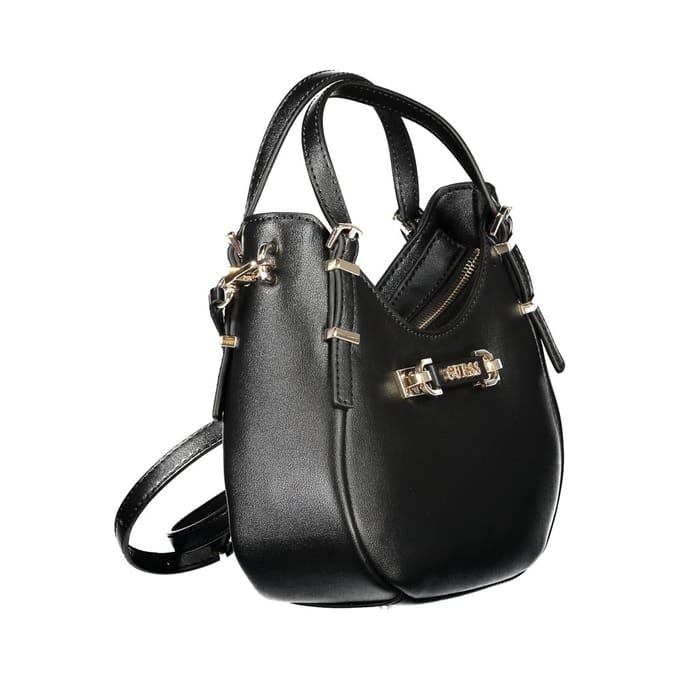 GUESS Handtas Schoudertas Lefia Small Satchel Bag Black Zwart