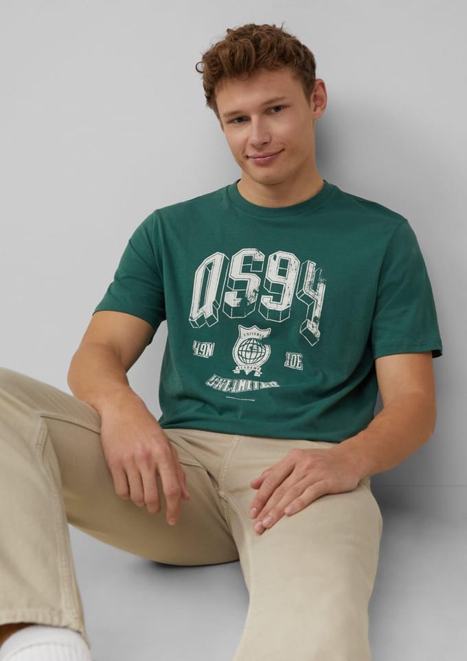 Q/S designed by - T-shirt - Maat S - Mannen - 78D1 GREEN -
