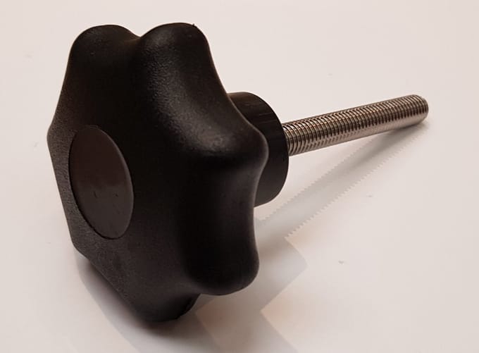 M8 Sterknop rond met draad 60 mm - per stuk - Grote stergreep knop 60mm - RVS