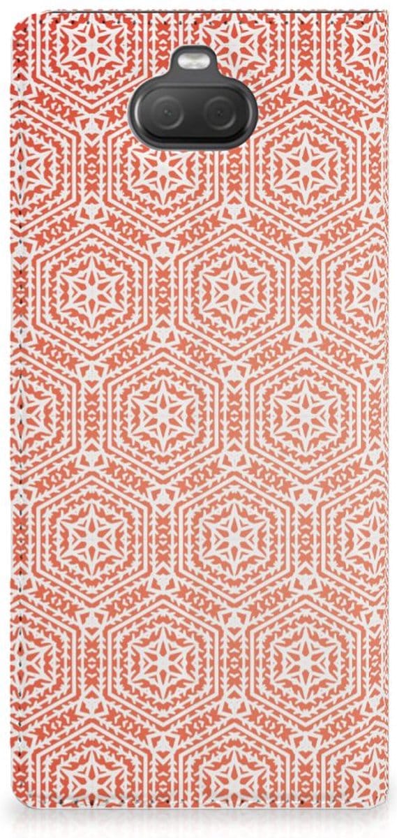 Sony Xperia 10 Plus Hoesje met Magneet Pattern Orange