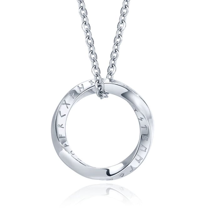 Mendes Nordic Heren Ketting - Rune Circle Silver