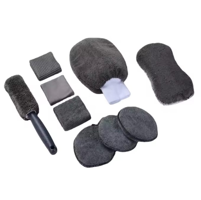 Autowas Schoonmaak Set 9 Delig - Microvezel - Auto Schoonmaak - Auto Accessoires - Universeel Bruikbaar - Auto's - Auto Reiniging set