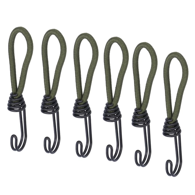 10 stuks Tent Elastisch Touw met Haak Kampeer Tent Bevestiging Elastisch Touw Accessoires black