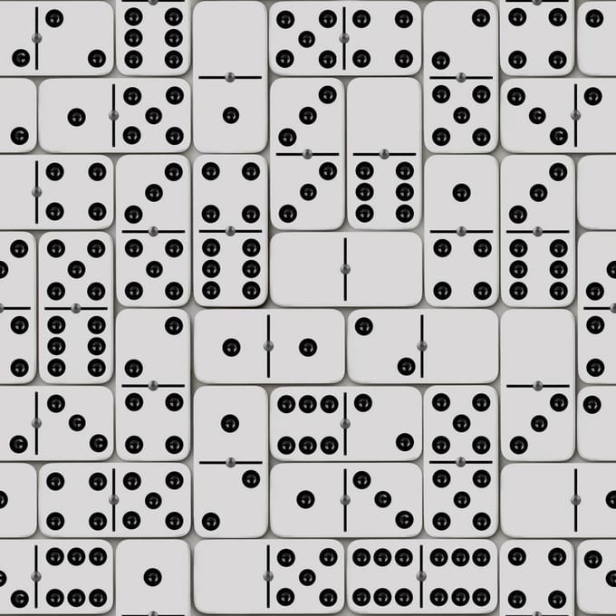 Horizons domino wit/zwart (modern vliesbehang, zwart-wit)