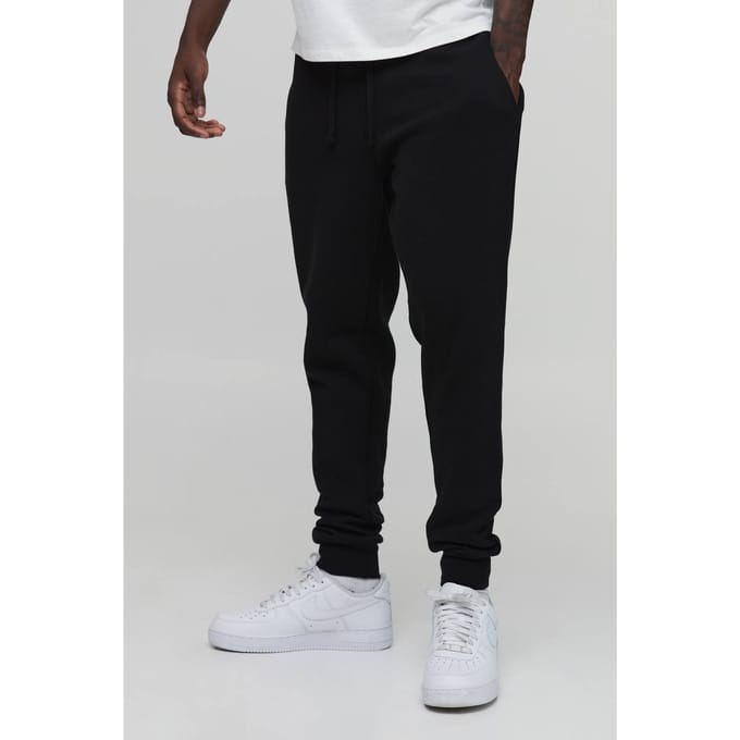 330GSM Skinny Fit Basic Jogger | Black | Size Medium