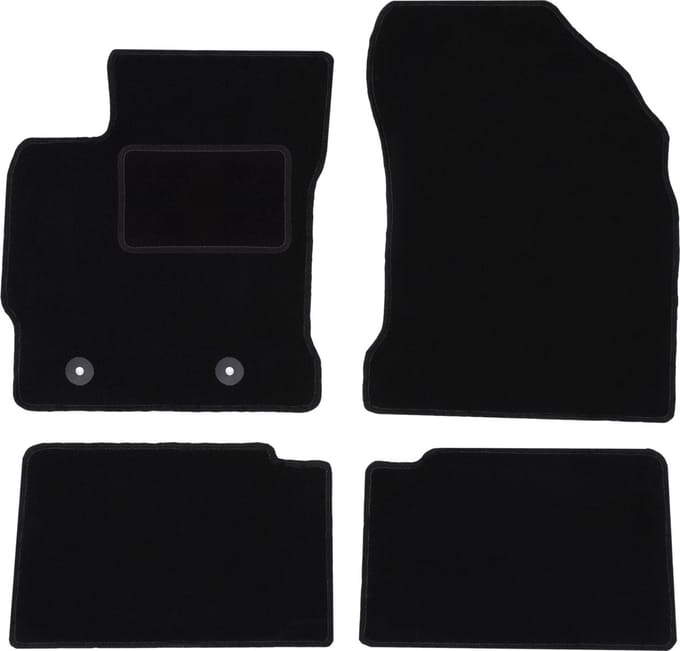 Zwarte veloursmatten voor: Toyota Auris II hatchback, stationwagen (2012-2018)