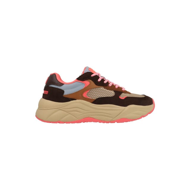 Scotch & Soda Celeste Sneakers Laag - Donkerbruin - Maat 41