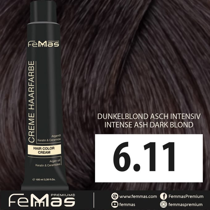 Femmas (6.11) - Haarverf - Intensieve donkere asblonde - 100ml