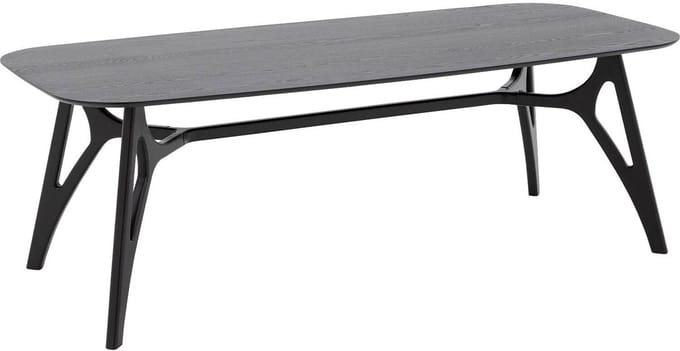 Goossens Trani Eettafel - Hout - 220 x 75 x 90 cm - Rechthoek - zwart